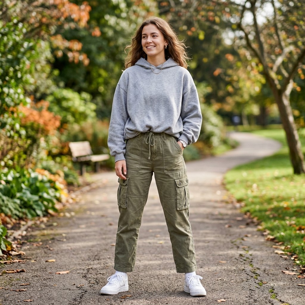 Cargo Pants and Oversized Hoodie Idea