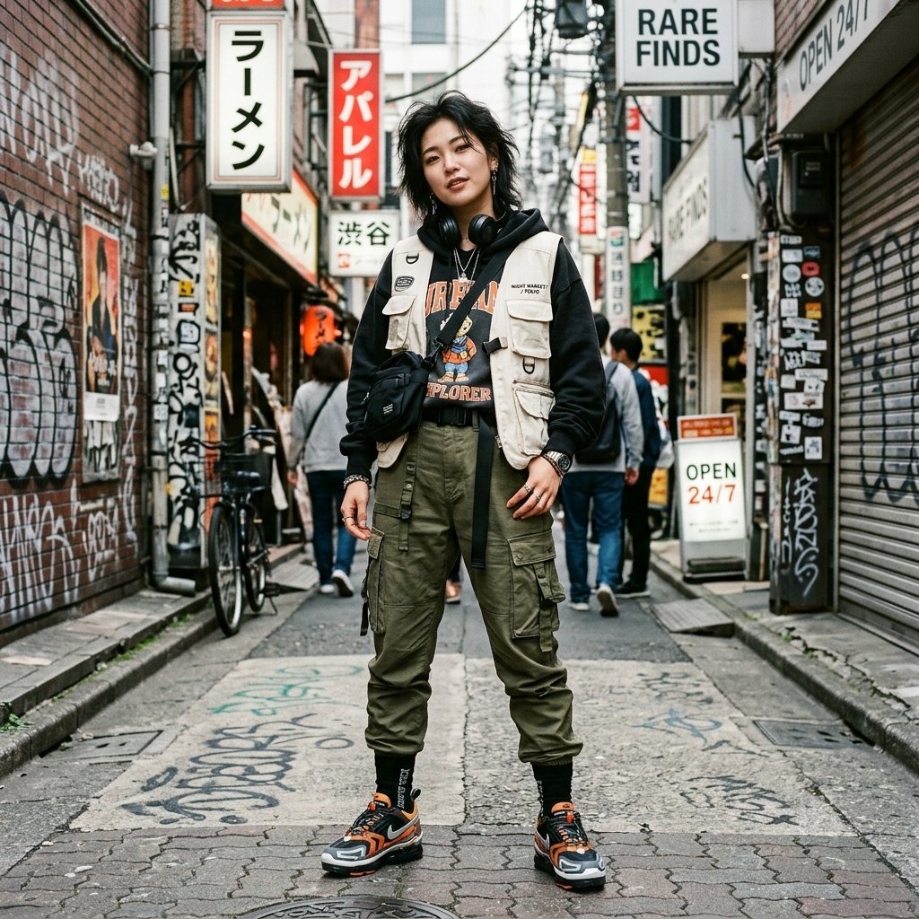 Cargo Pants and Streetwear Outfit Idea