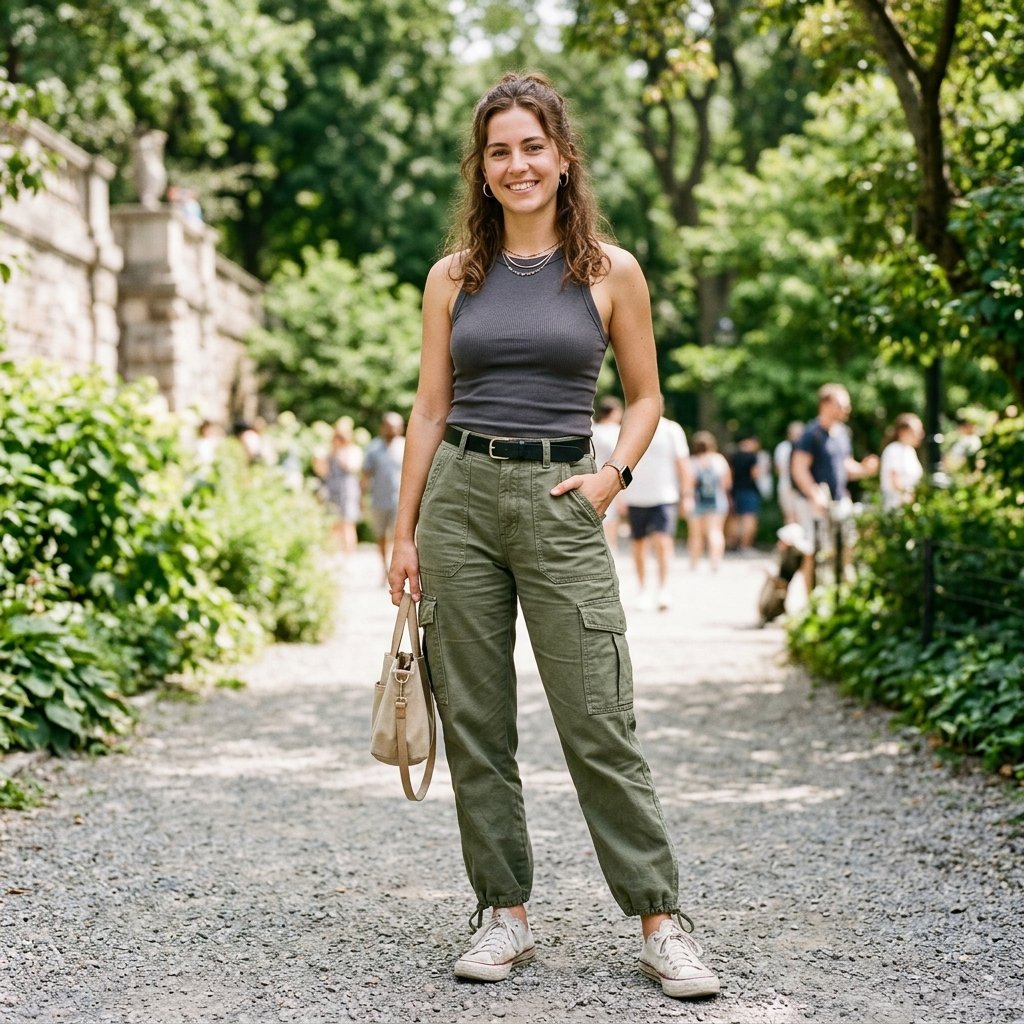 Cargo Pants and Fitted Tank Idea