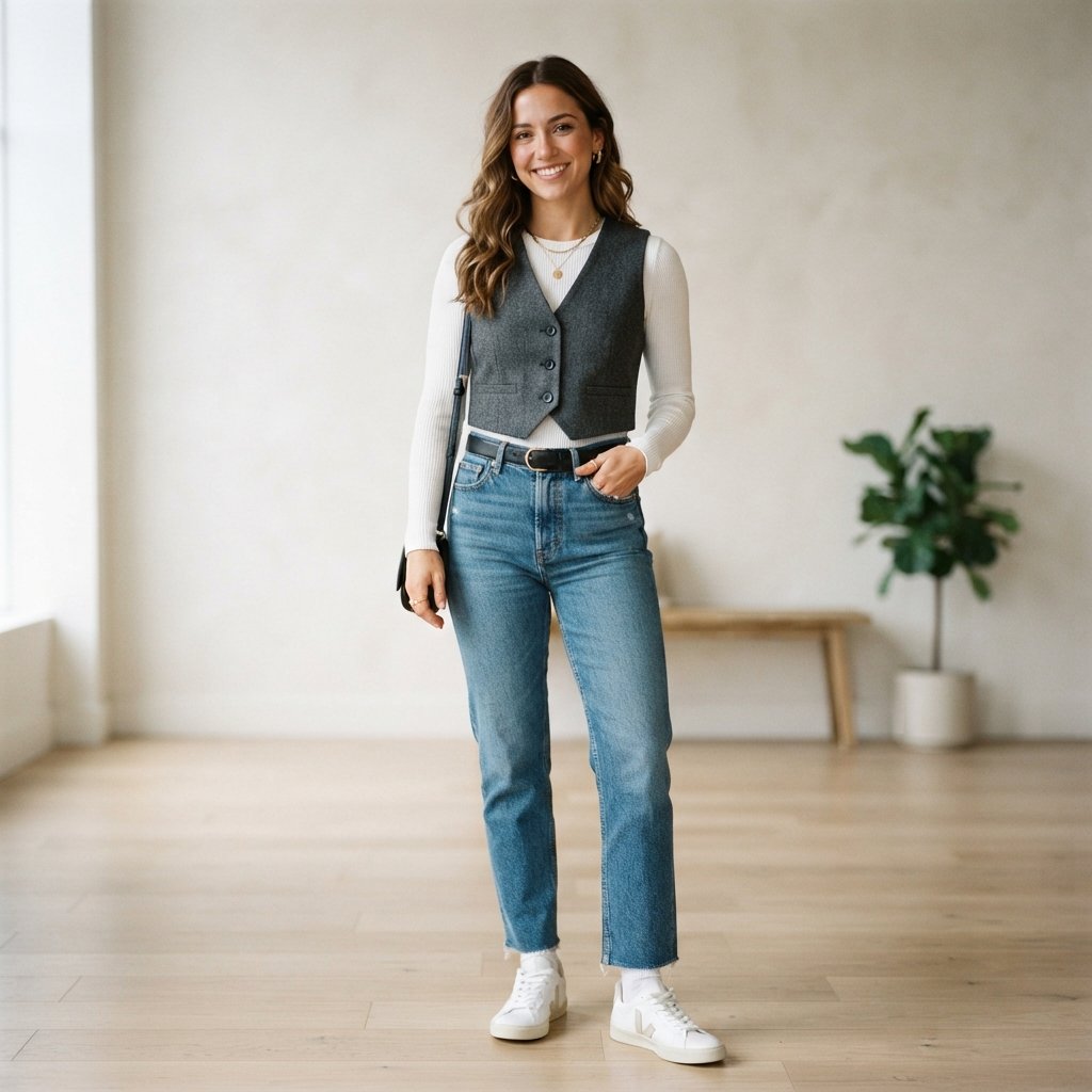 Cropped Vest Outfit Ideas
