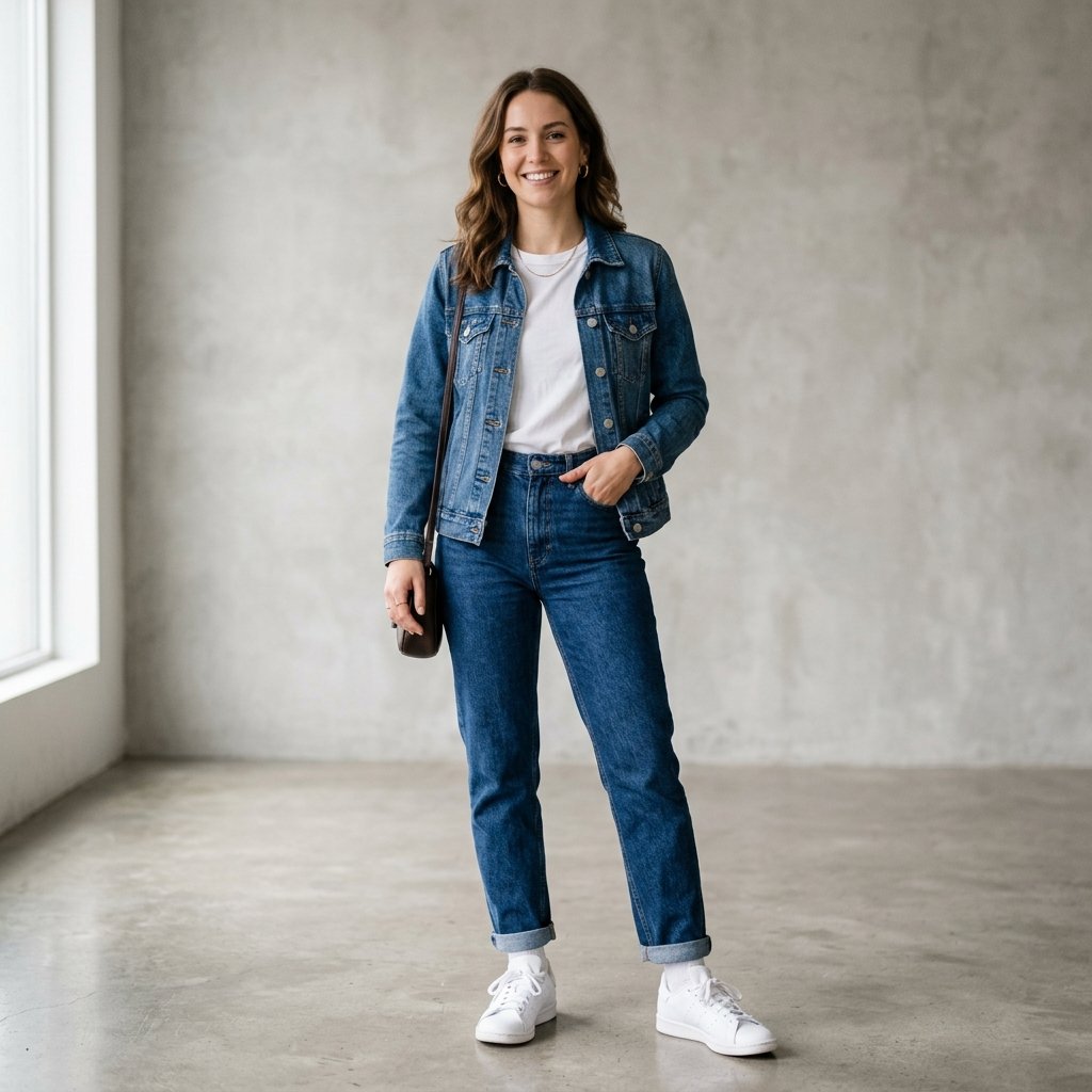 Jean Jacket and Leggings Outfit Ideas