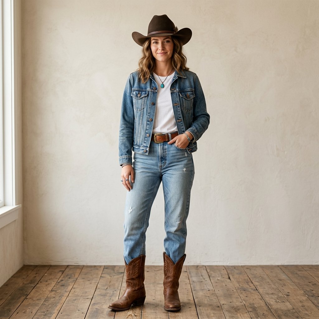 Rodeo Outfit Ideas with Denim