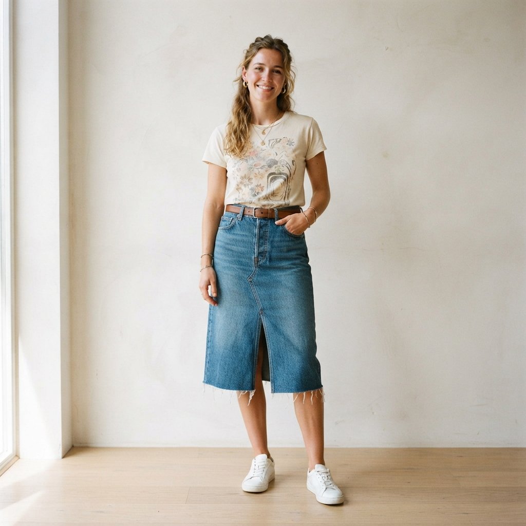 Denim Skirt Styling NYC Summer Outfits