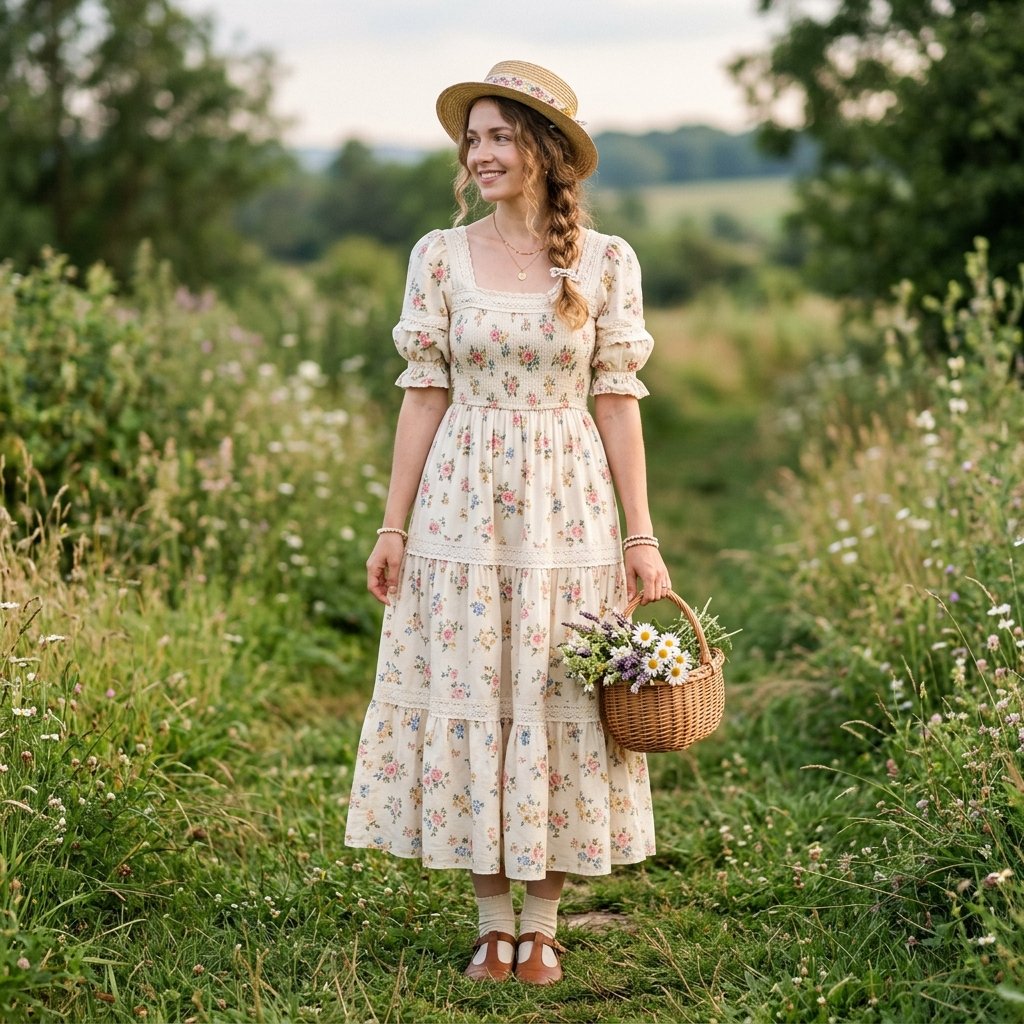 31 Picnic Outfit Ideas for a Stylish and Comfortable Day Outdoors 8 Romantic Cottagecore Outfit Ideas