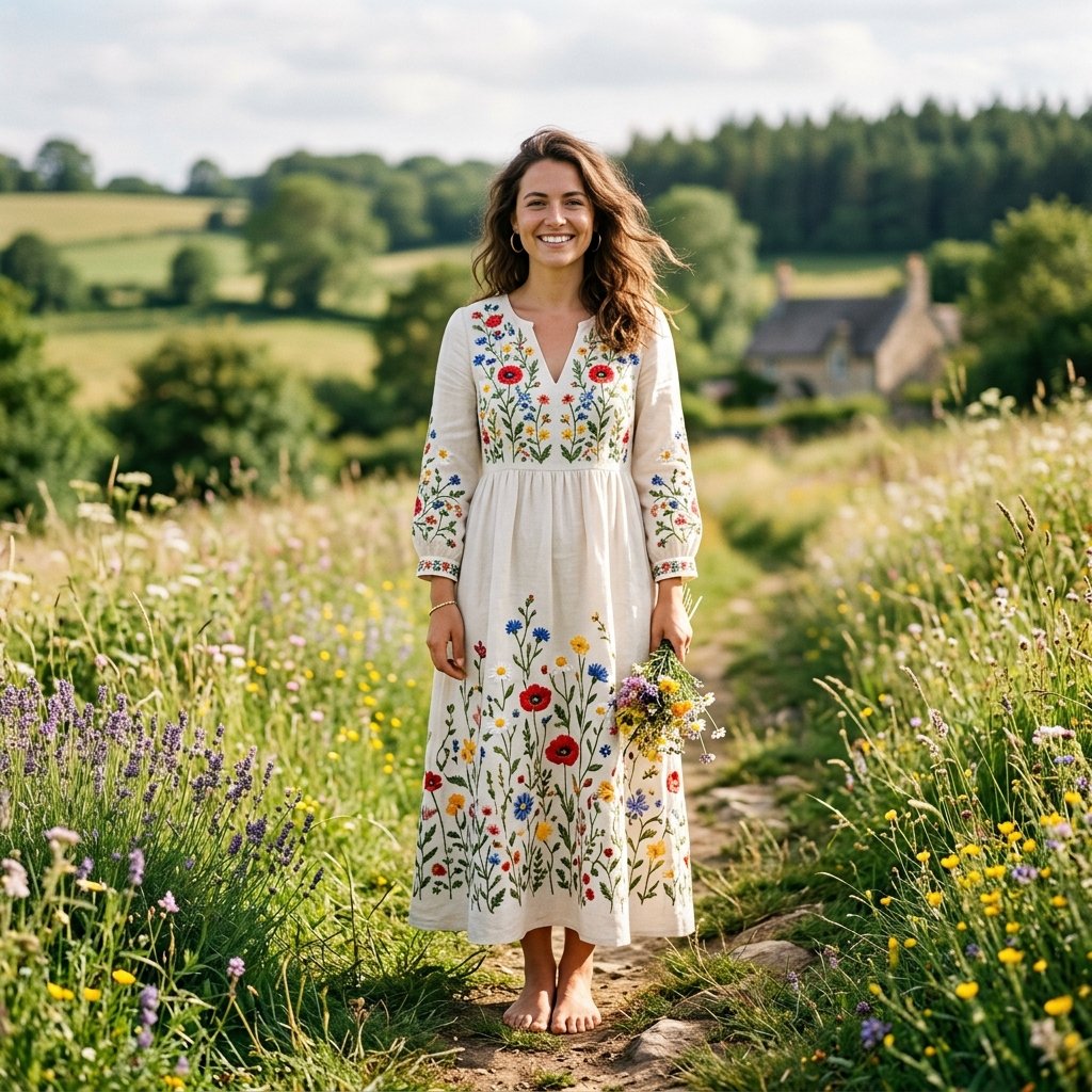 Embroidered Dress Outfit Ideas