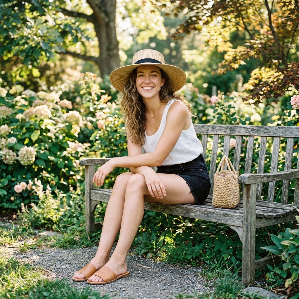 Black Shorts and Hat Outfit Ideas