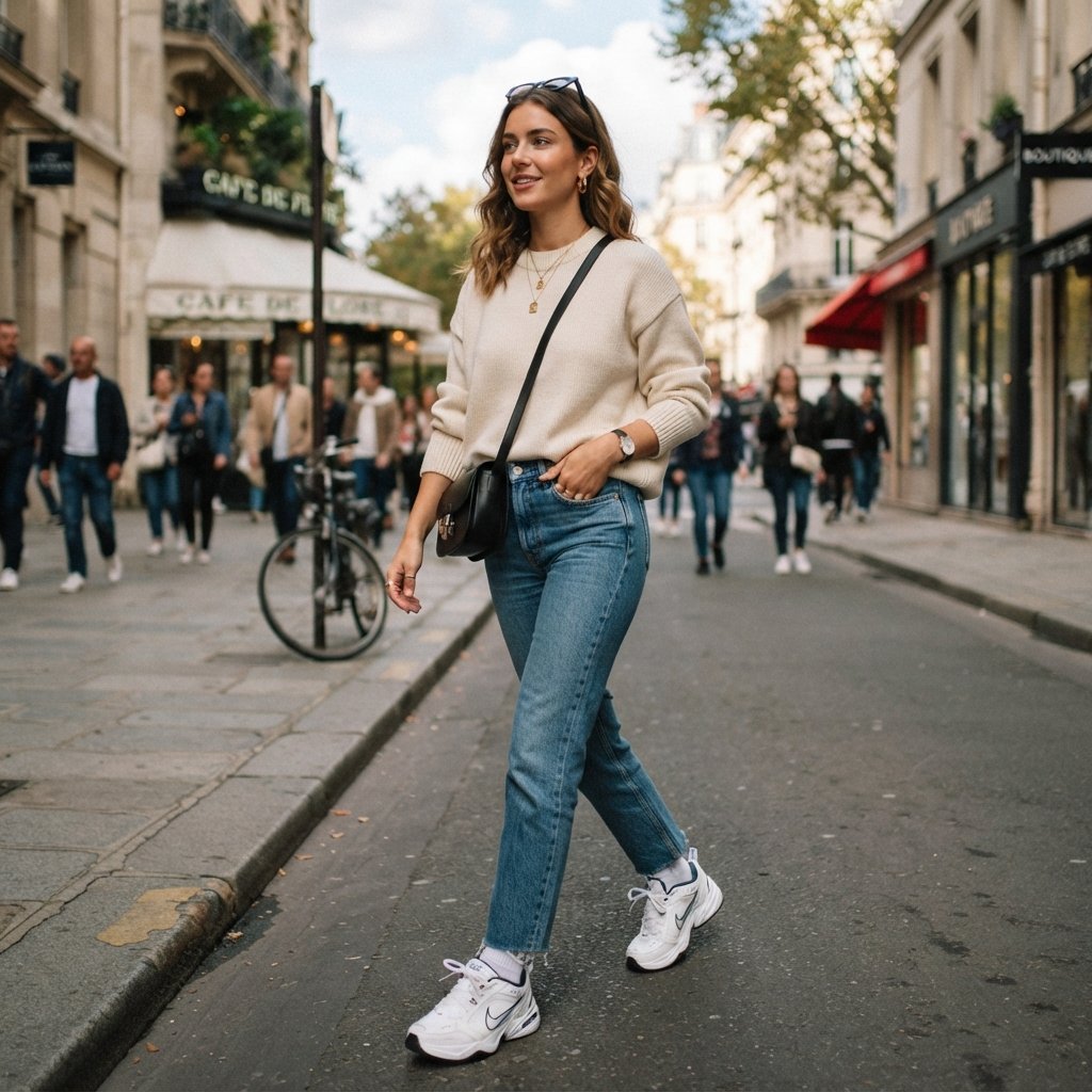 Jeans and Sneakers Outfit Ideas