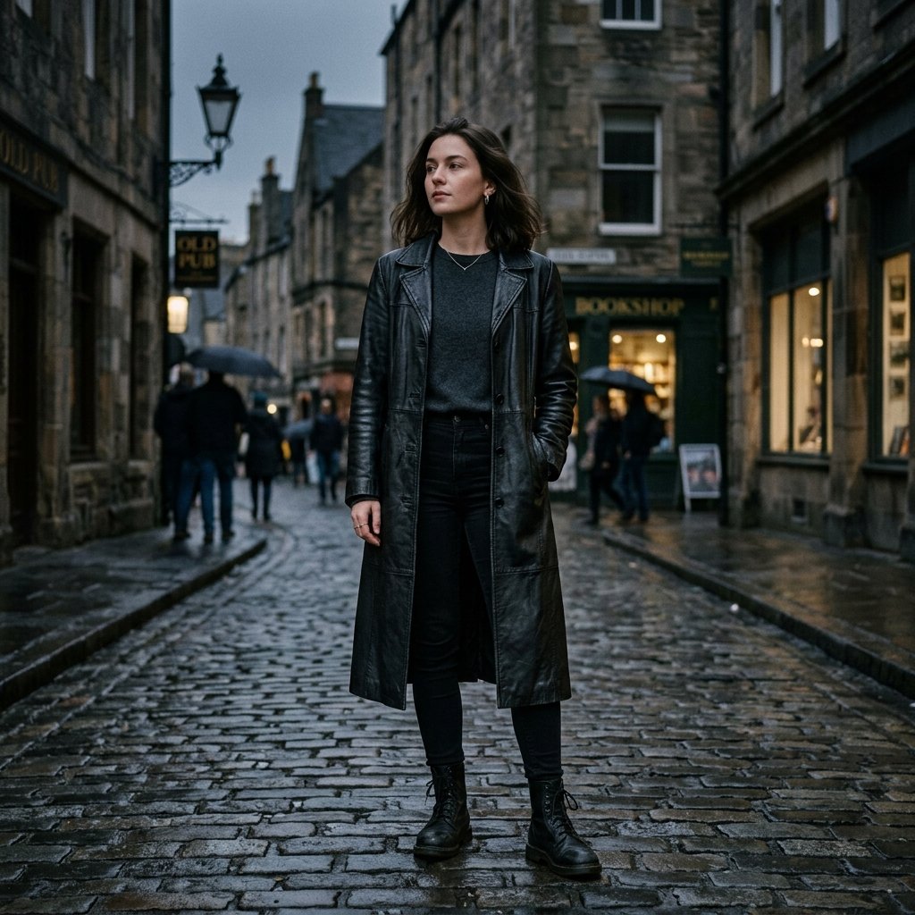 Leather Long Coat Idea