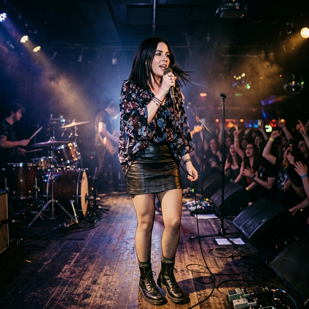 Leather Mini Skirt Concert Ideas