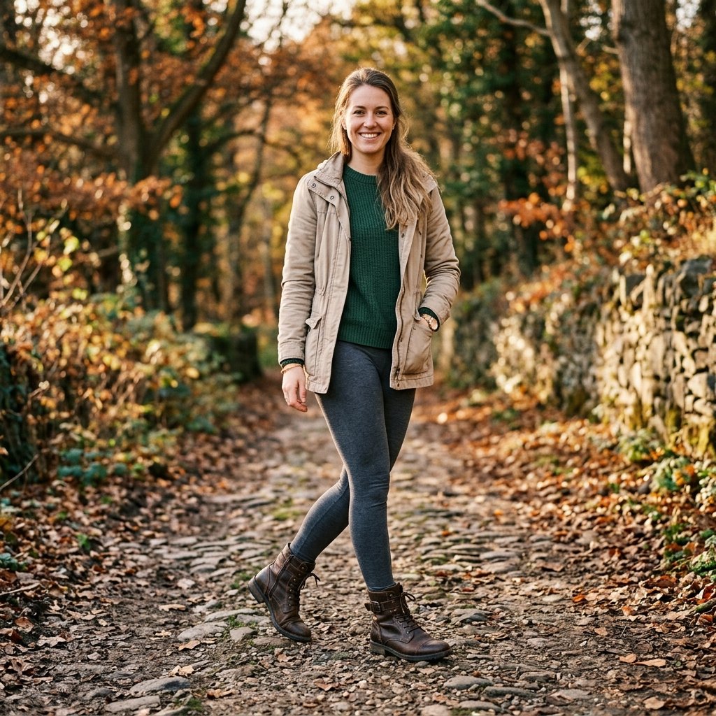 Leggings and Ankle Boots Outfit Ideas