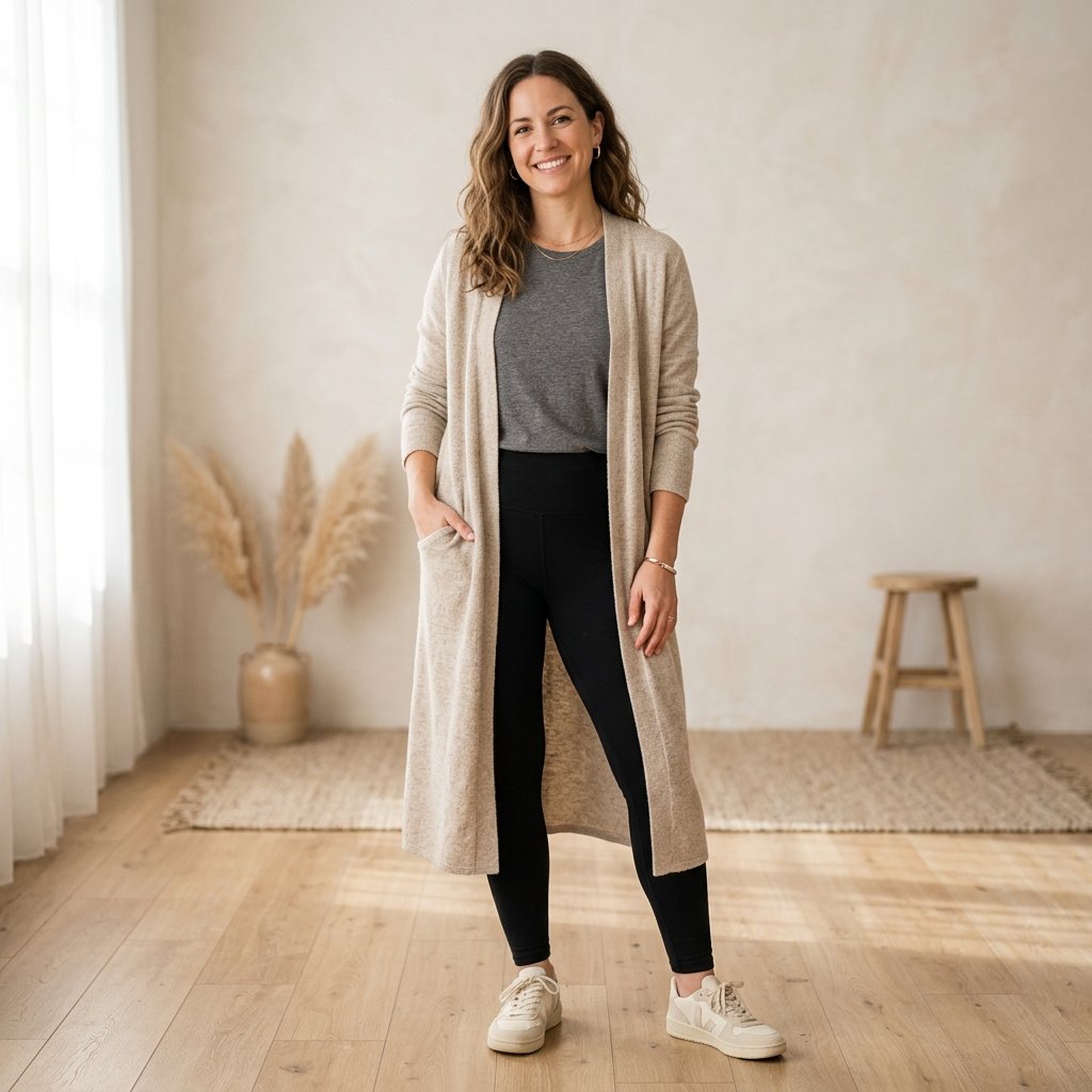 Long Cardigan Leggings Outfit Ideas