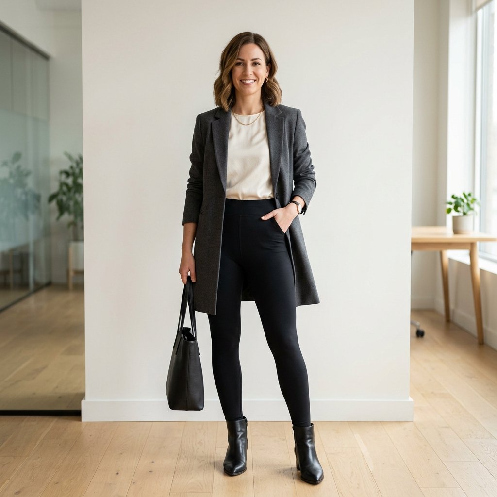 Leggings Business Casual Outfit Ideas