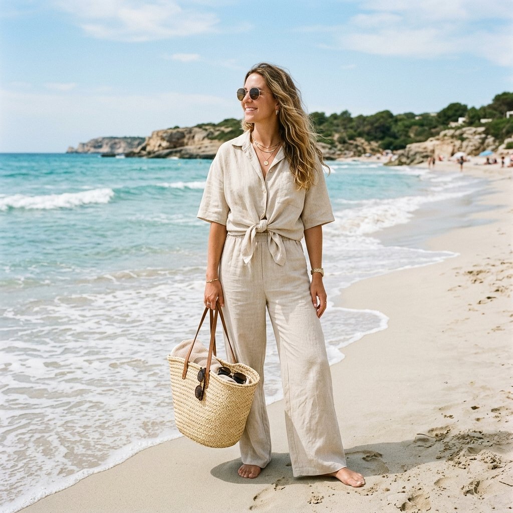 Linen Set Beach Outfit Ideas
