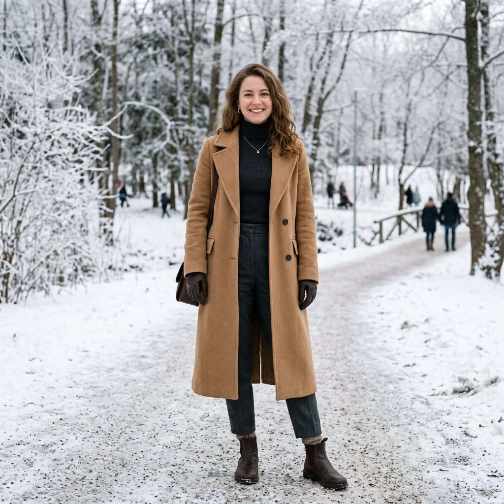 Long Coat and Turtleneck Idea