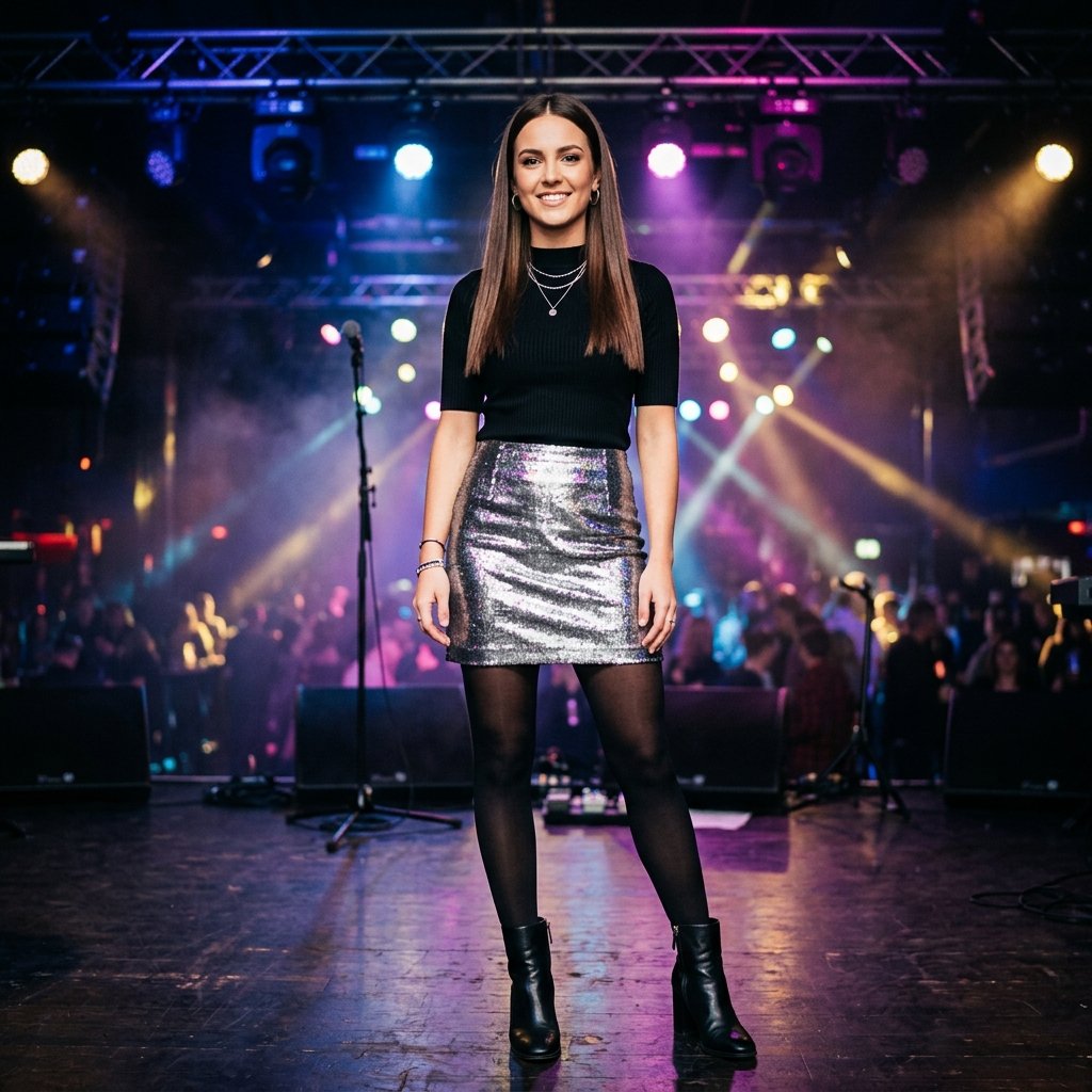 Metallic Mini Skirt Outfit Ideas