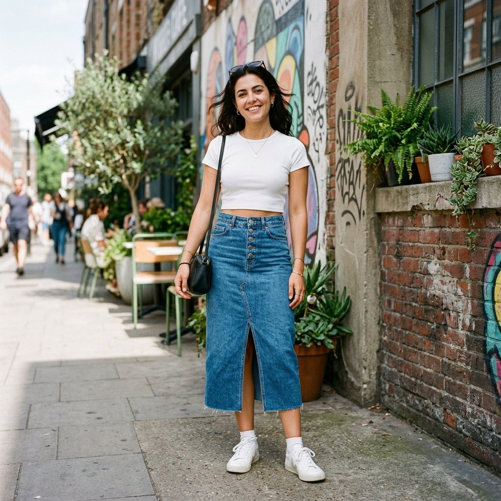 32 Midi Skirt Outfits Ideas That Are Pure Pinterest Gold 23 Midi Skirt and Crop Top Outfit Ideas