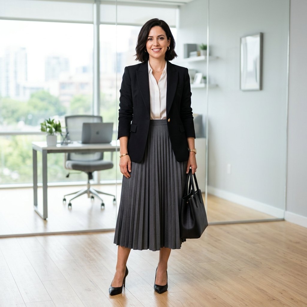 32 Midi Skirt Outfits Ideas That Are Pure Pinterest Gold 21 Midi Skirt and Blazer Outfit Ideas