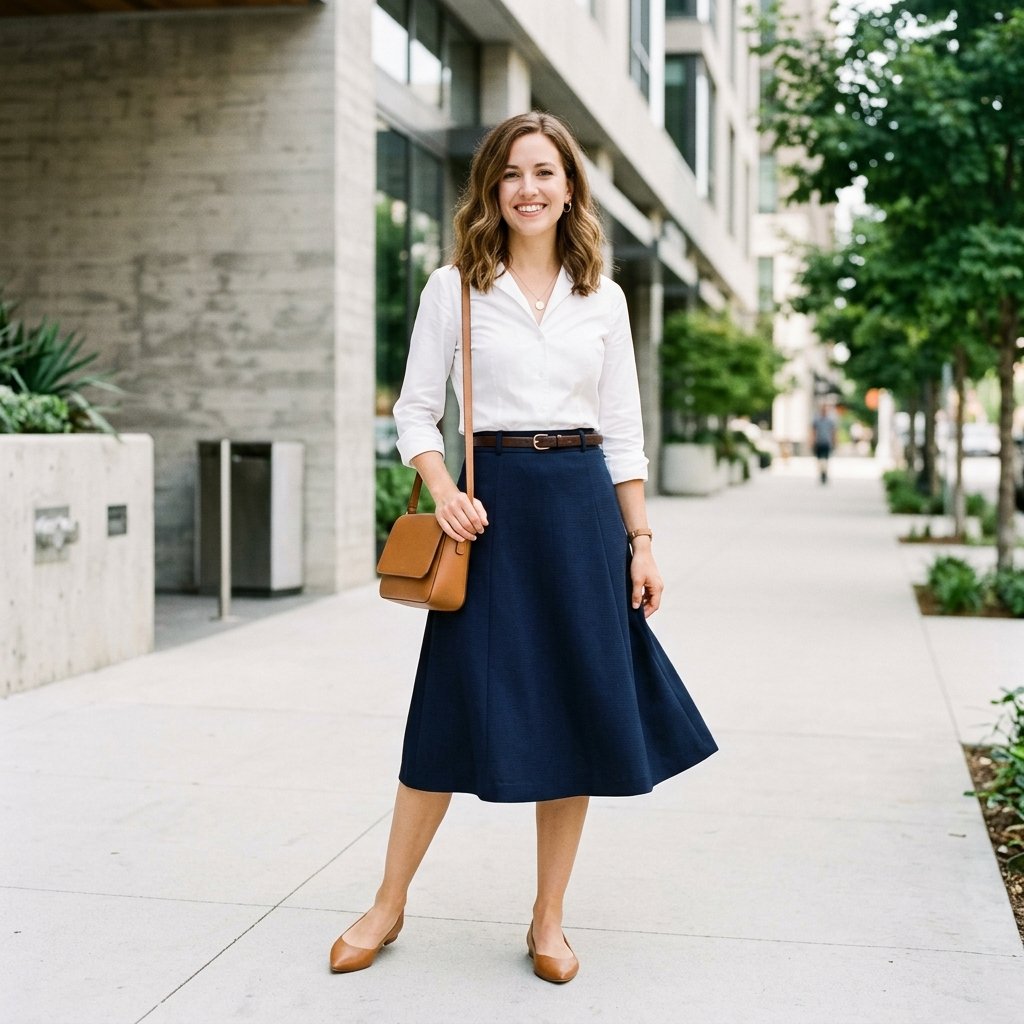32 Midi Skirt Outfits Ideas That Are Pure Pinterest Gold 12 A Line Midi Skirt Outfits Ideas