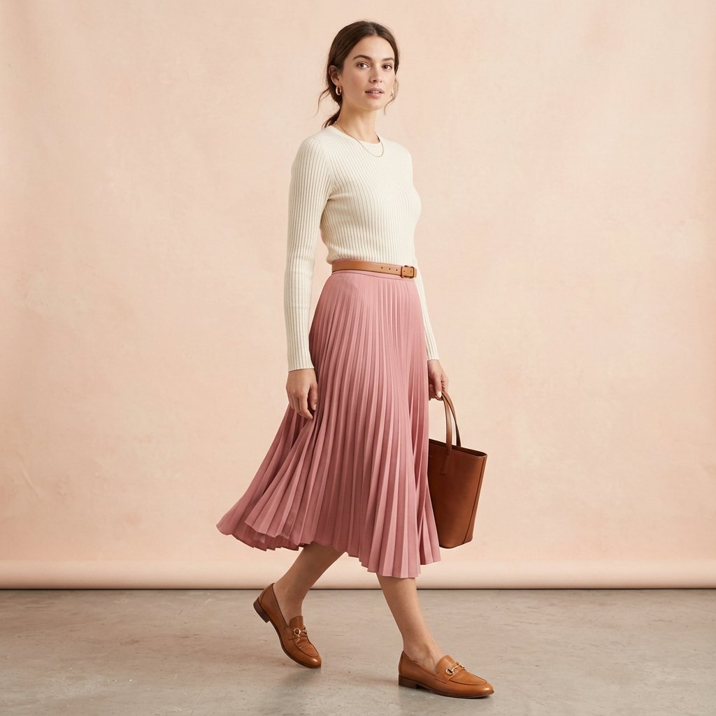 Loafer Outfits and Midi Skirt Ideas