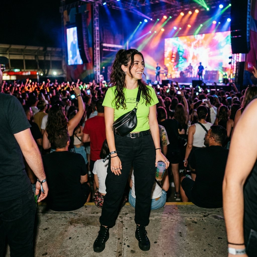 33 Bad Bunny Concert Outfit Ideas: A Complete Style Guide 6 Neon Colored Outfit Idea