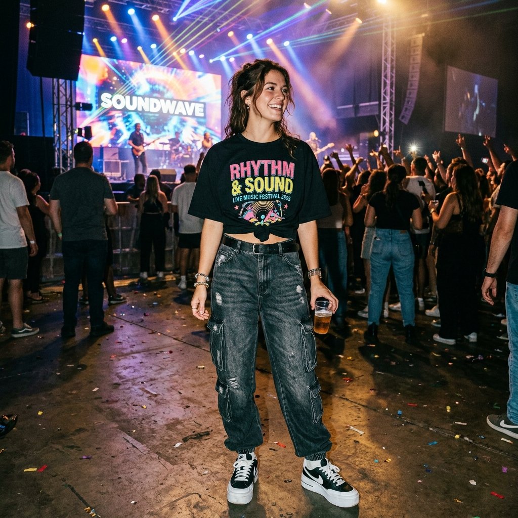 33 Bad Bunny Concert Outfit Ideas: A Complete Style Guide 2 Oversized Graphic Tee Idea
