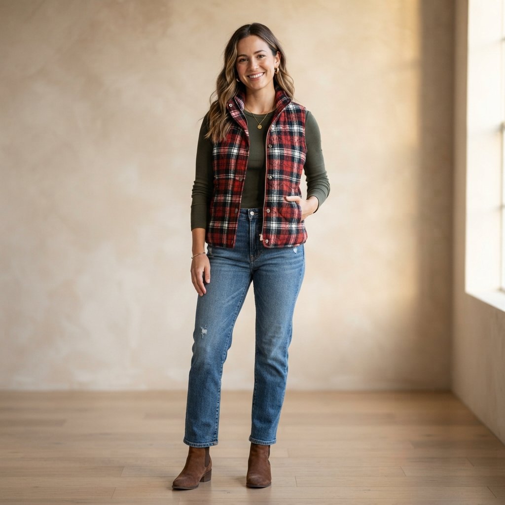 Plaid Vest Outfit Ideas