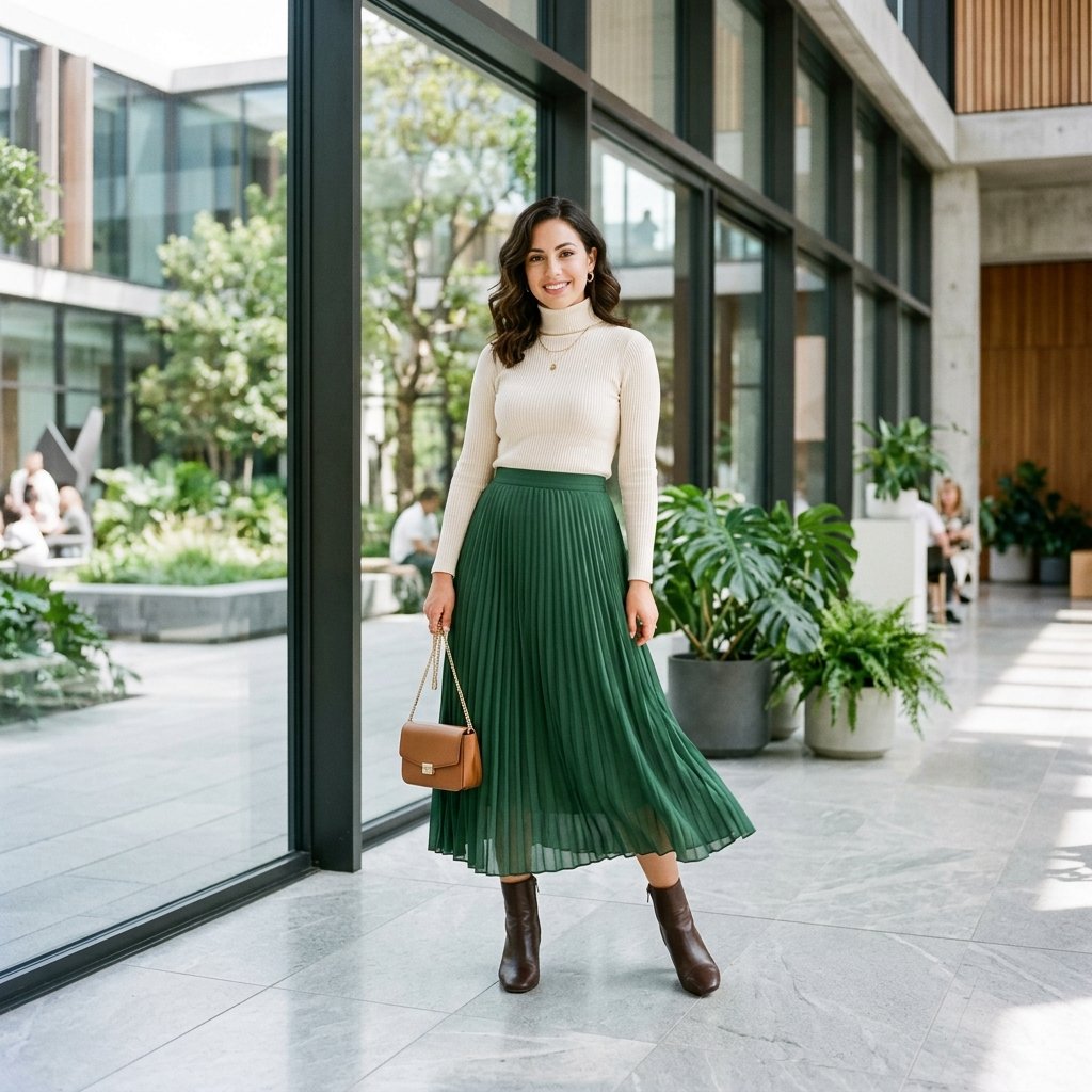 Pleated Skirt Outfit Ideas