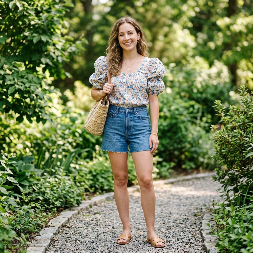 31 Picnic Outfit Ideas for a Stylish and Comfortable Day Outdoors 27 Puff Sleeve Top Outfit Ideas