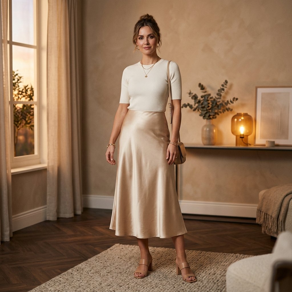 32 Midi Skirt Outfits Ideas That Are Pure Pinterest Gold 5 Satin Midi Skirt Outfits Ideas