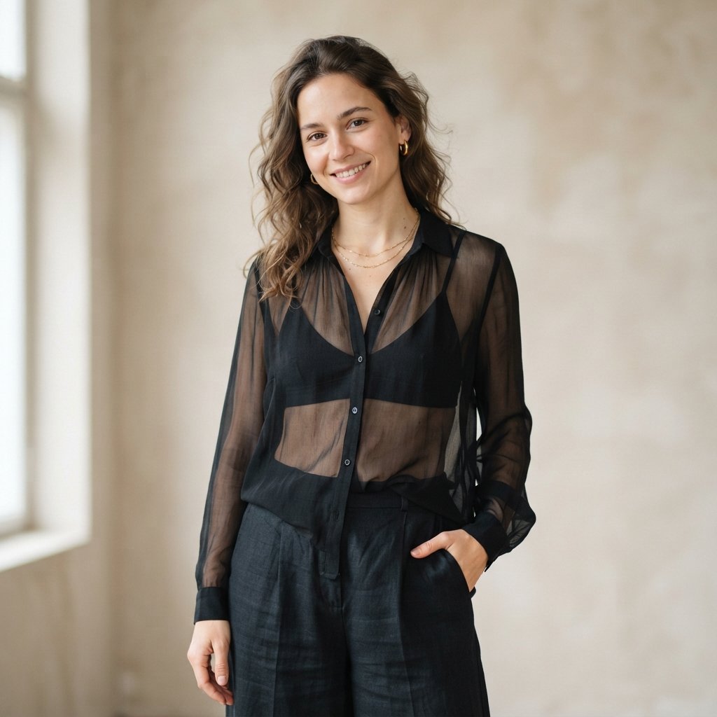 Sheer Fabric Layering NYC Summer Outfits