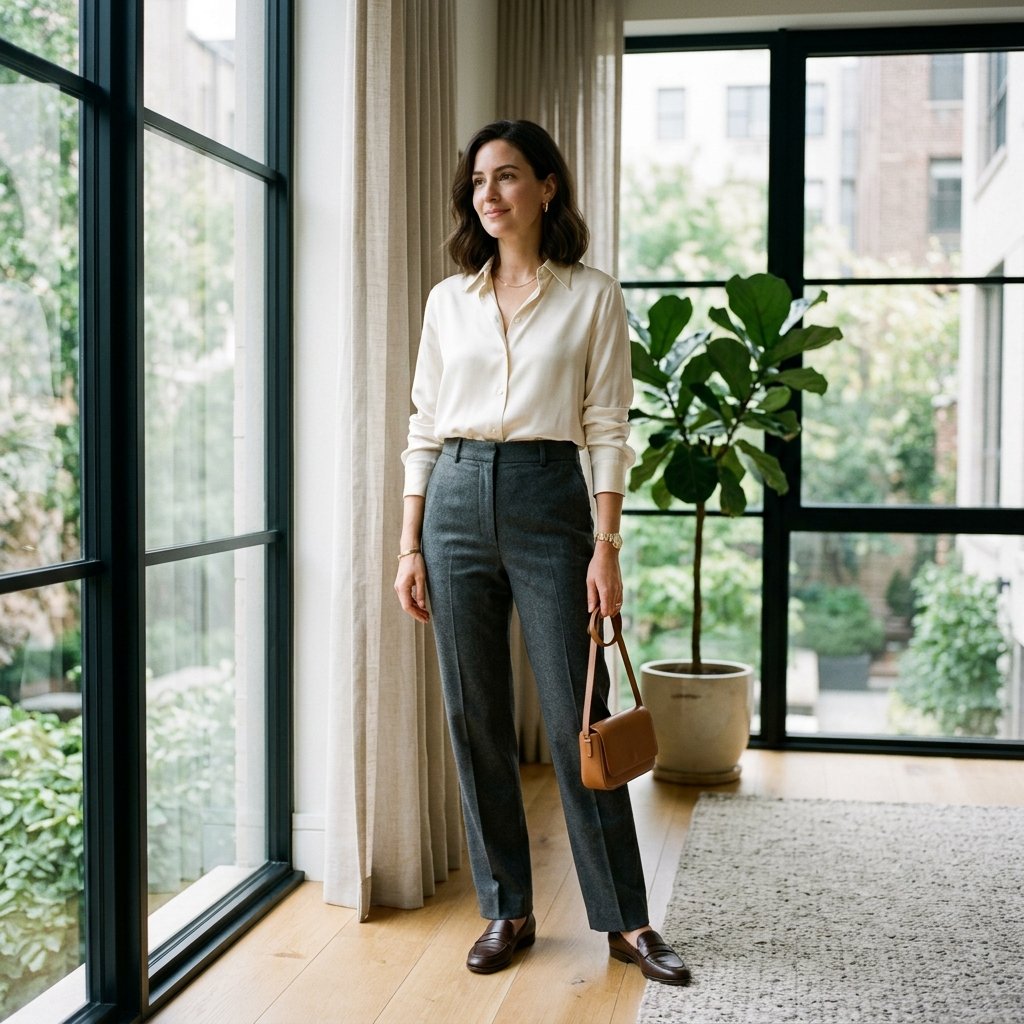 Silk Shirt Outfit Ideas