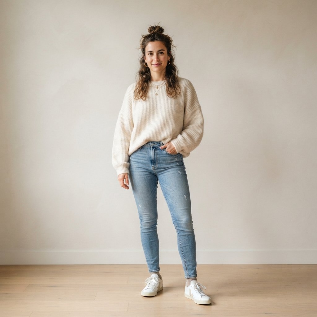 Skinny Fit Outfits with Light Blue Jeans