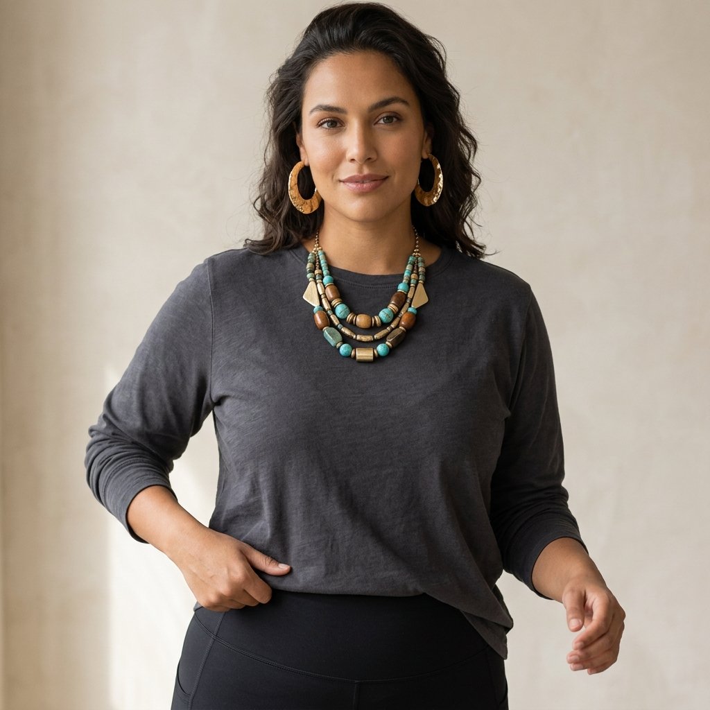 Leggings and Statement Jewelry Outfit Ideas