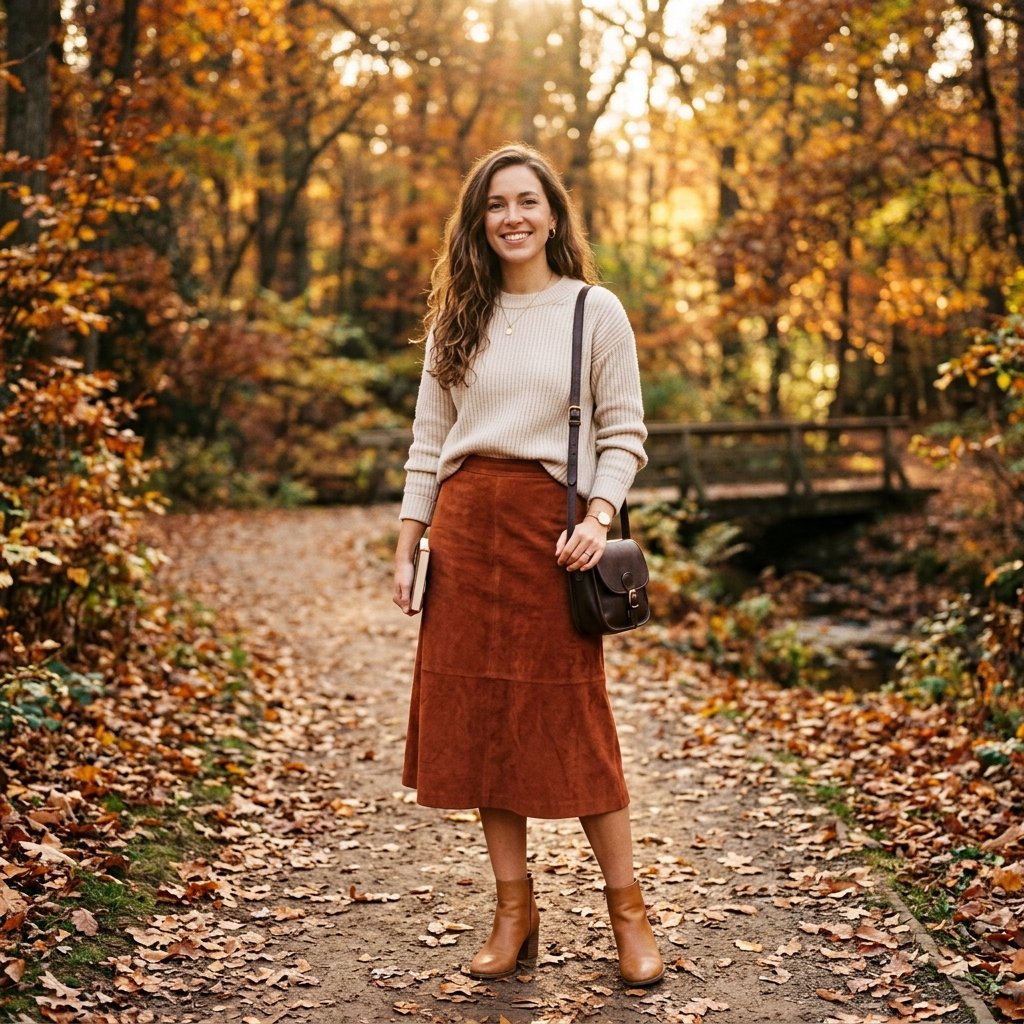 32 Midi Skirt Outfits Ideas That Are Pure Pinterest Gold 19 Suede Midi Skirt Outfit Ideas