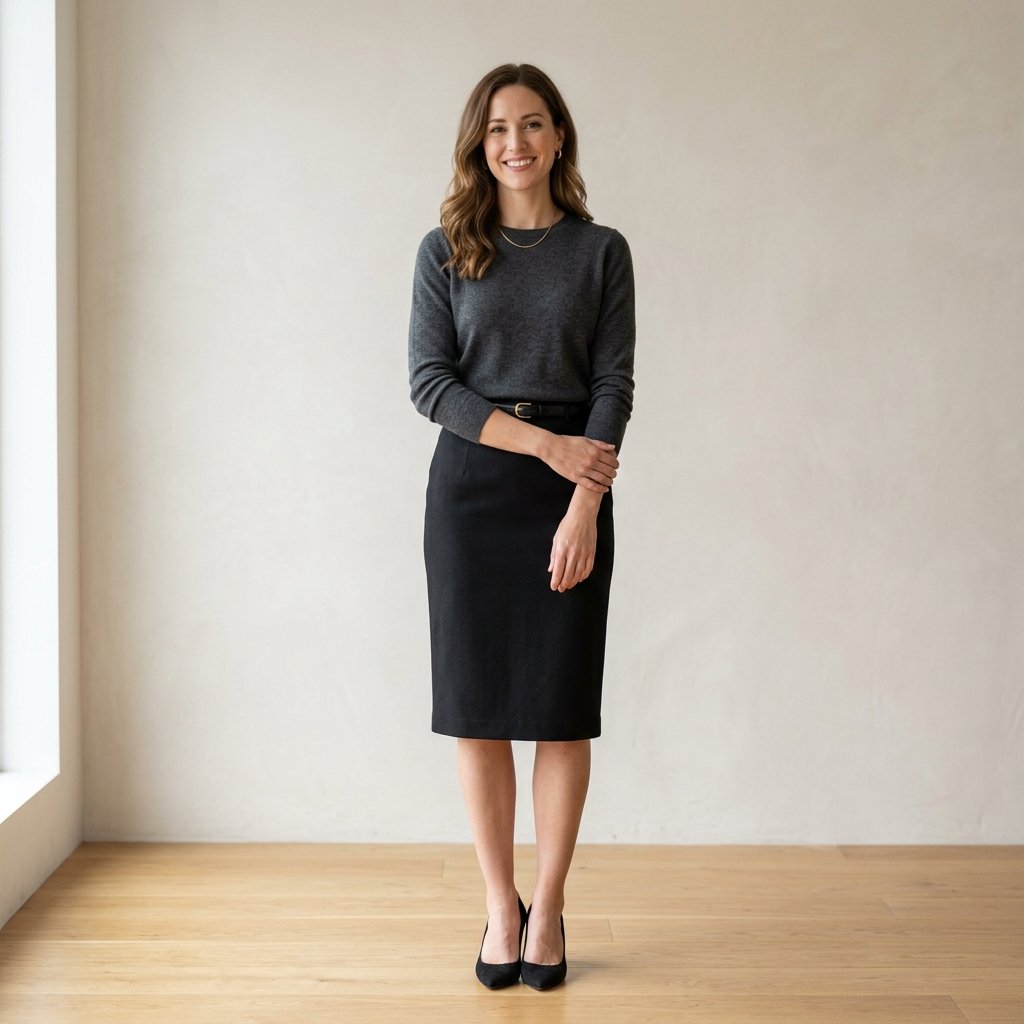 Pencil Skirt and Sweater Outfit Ideas