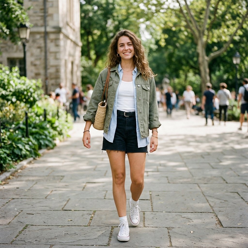 Black Shorts Layering Outfit Ideas