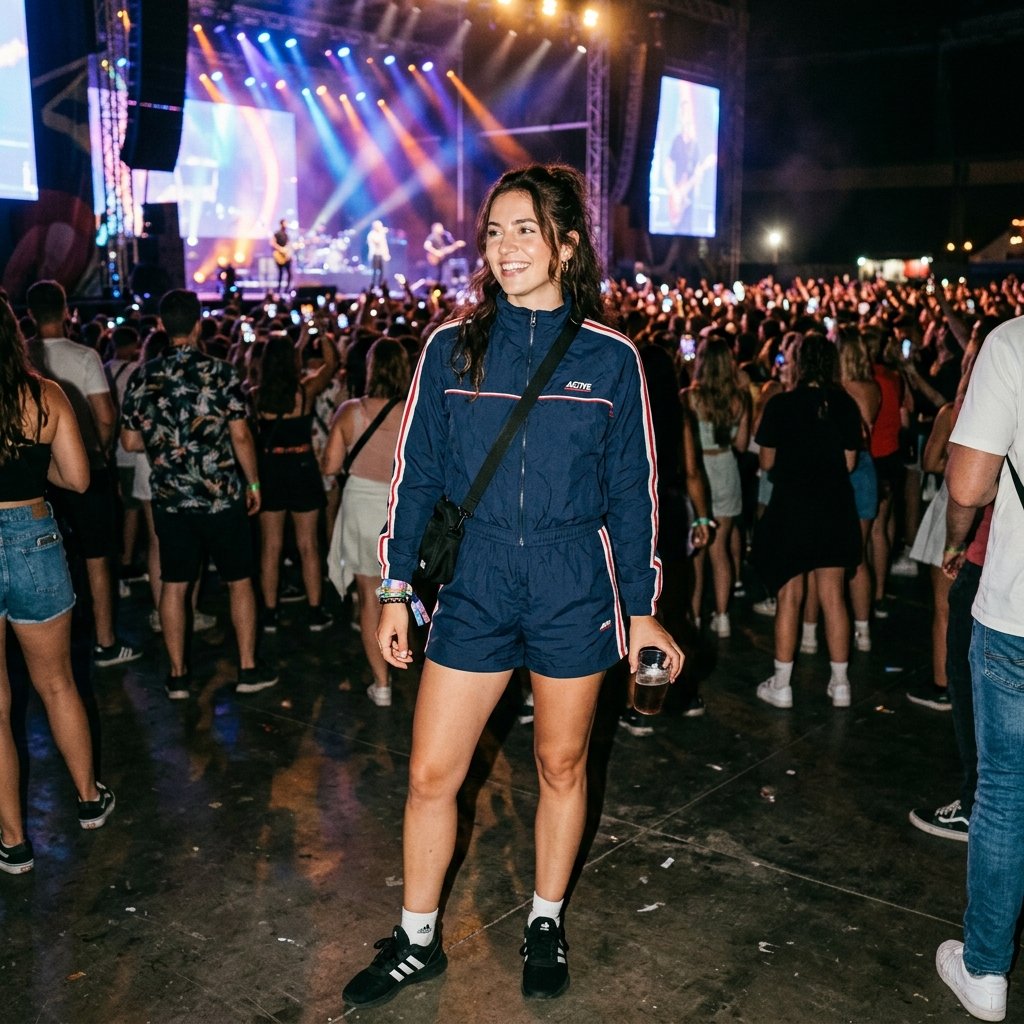 33 Bad Bunny Concert Outfit Ideas: A Complete Style Guide 24 Track Jacket and Shorts Bad Bunny Concert Outfit Ideas