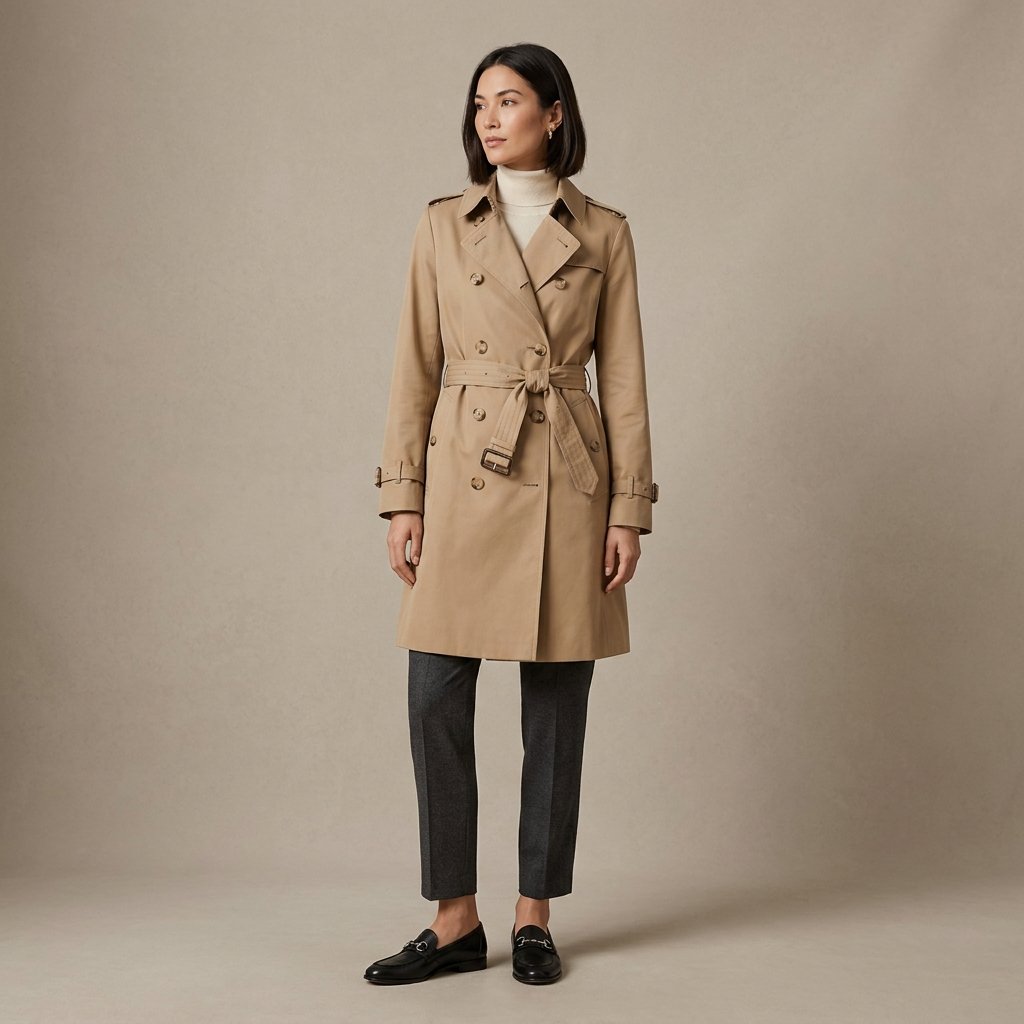 Loafer and Trench Coat Outfit Ideas