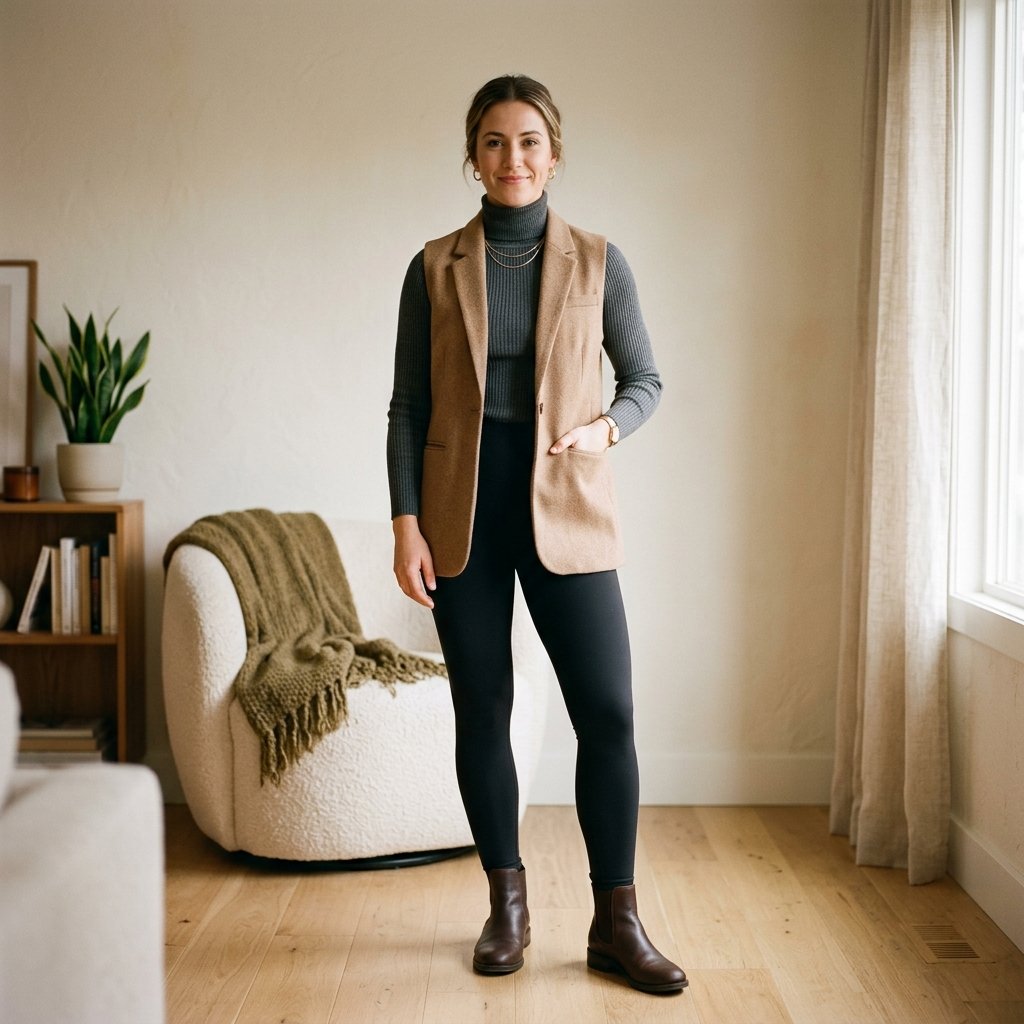 Leggings and Turtleneck Outfit Ideas