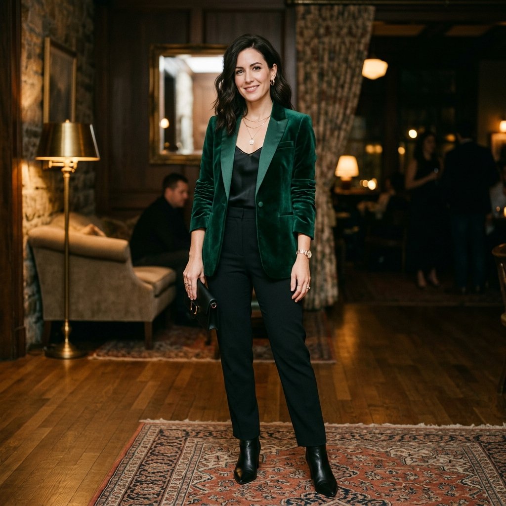 Velvet Blazer Outfit Ideas