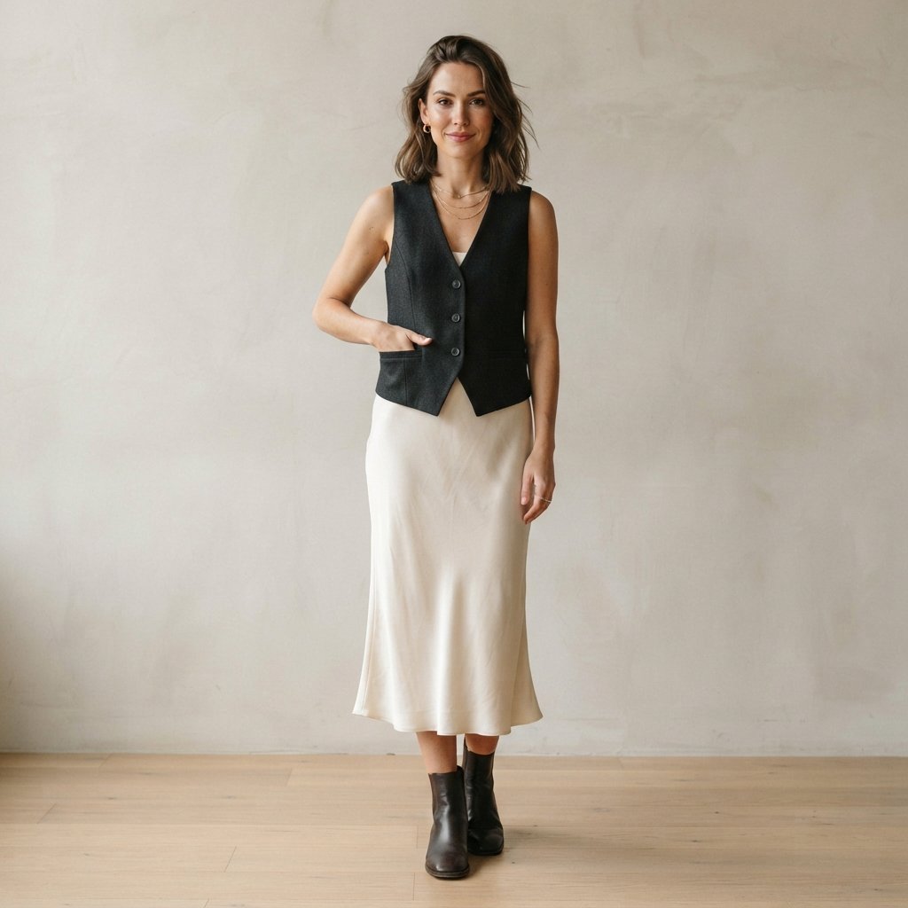 Vest Over Dress Outfit Ideas