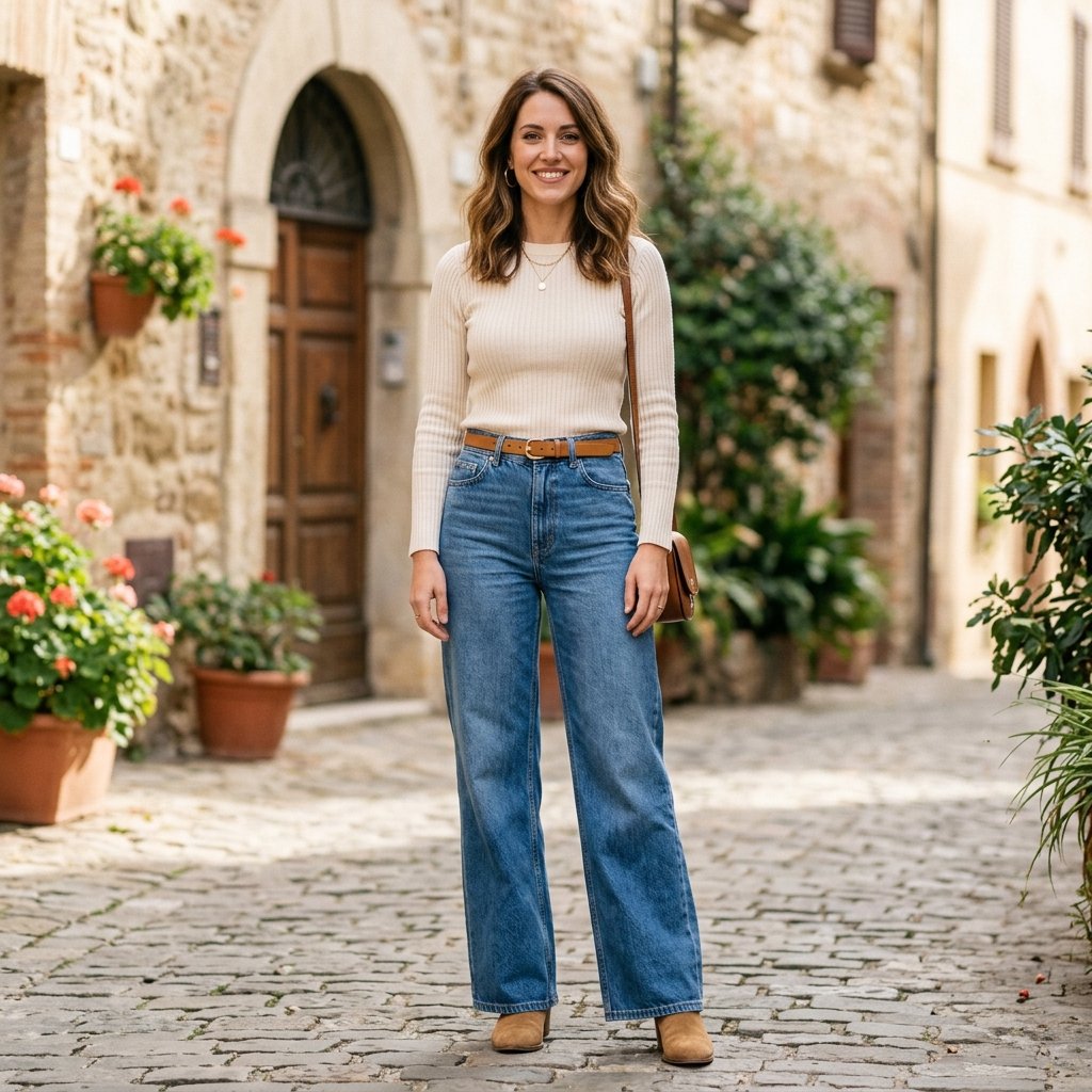 High Waisted Wide Leg Jeans Idea