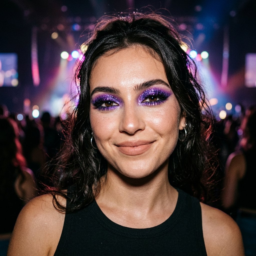 33 Olivia Rodrigo Concert Outfits: A Complete Style Guide 27 Sparkly Eyeshadow Look Idea