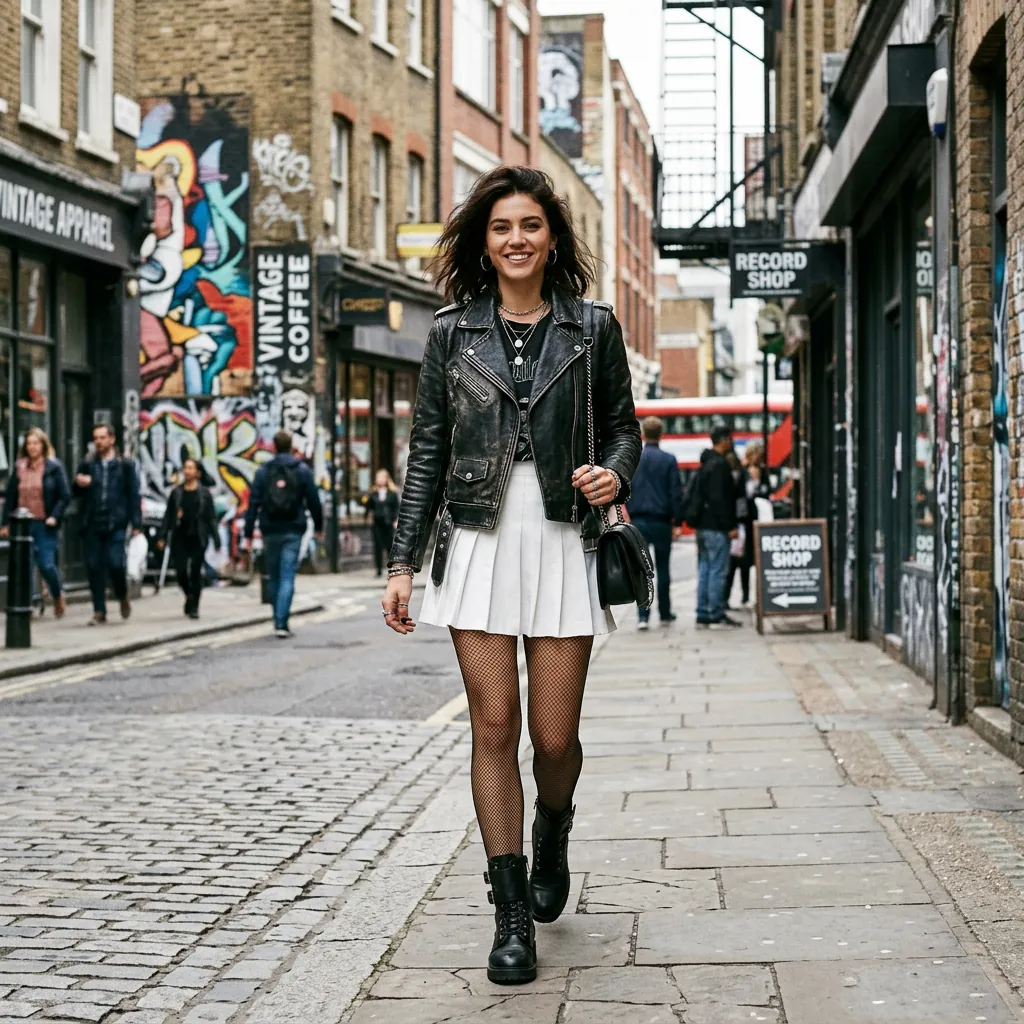 32 White Skirt Outfits Ideas for Every Season & Occasion 18 White Skirt Outfits and Leather Jacket Ideas