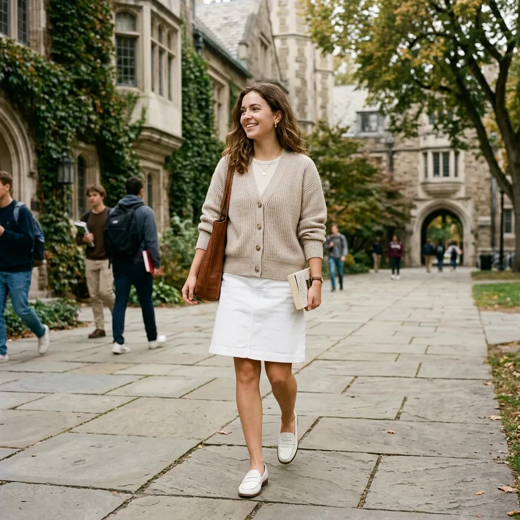 32 White Skirt Outfits Ideas for Every Season & Occasion 19 White Skirt Outfits and Cardigan Ideas