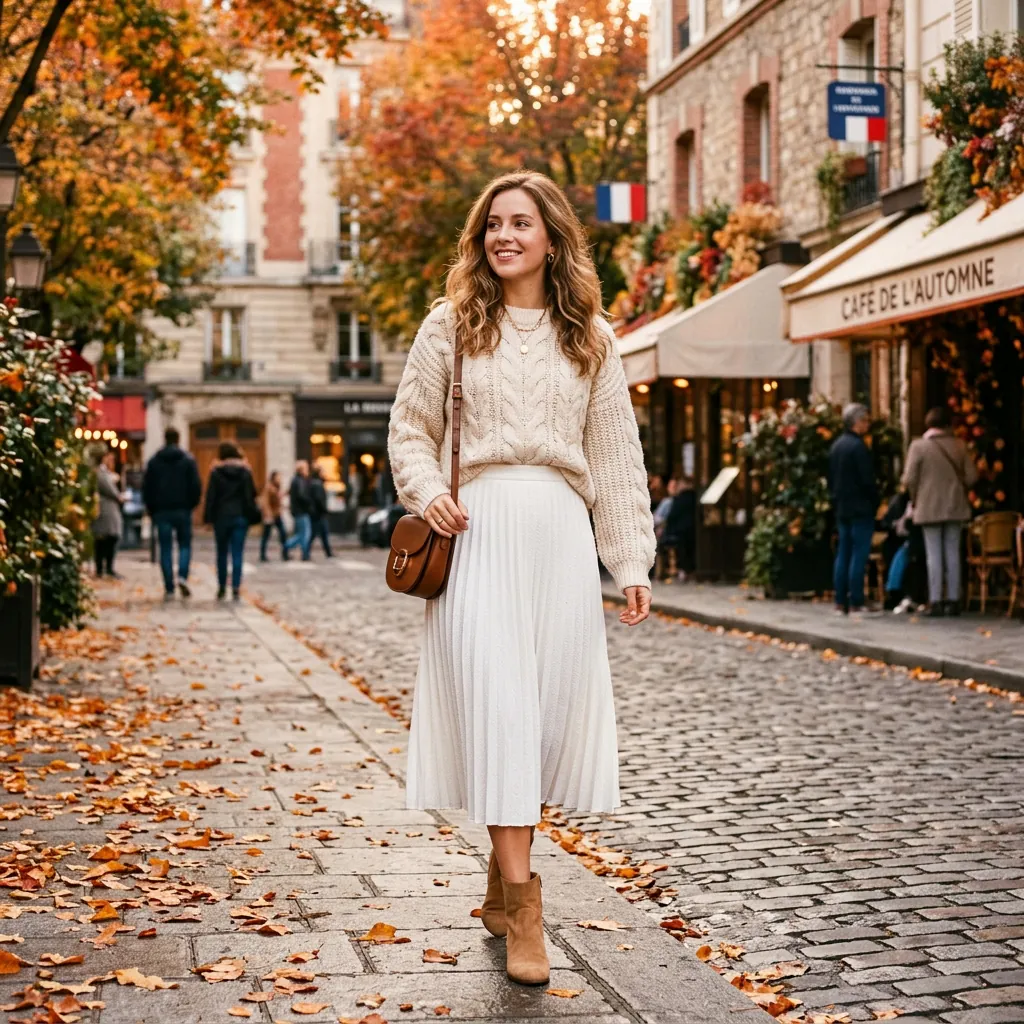 32 White Skirt Outfits Ideas for Every Season & Occasion 6 White Skirt Outfits and Sweater Ideas