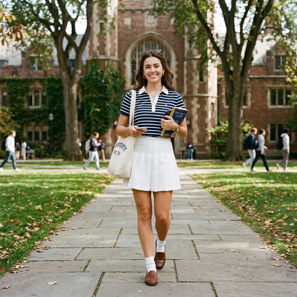 32 White Skirt Outfits Ideas for Every Season & Occasion 28 Preppy White Skirt Ideas