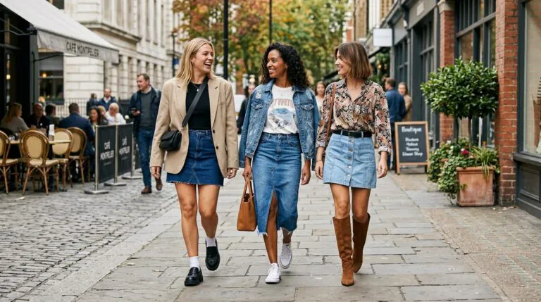 31 Denim Skirt Outfits You'll Want to Wear All Year Long 36 Denim skirt outfits